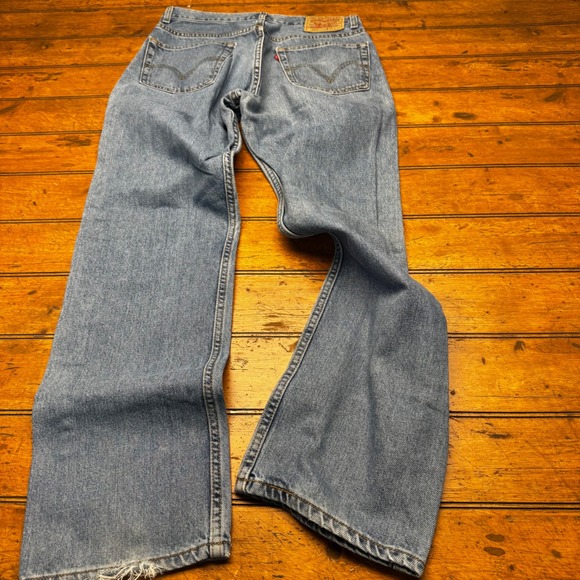 Levis 505 Regular Fit Jeans Mens 32x32 Blue Straight Leg Denim Pants 00505-0216 - Picture 6 of 8